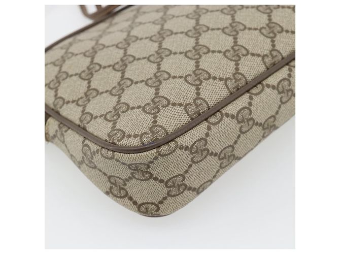 Borsa a Spalla GUCCI GG Supreme PVC Beige Oro 97 02 068 Auth 182397 D'oro - vista 13