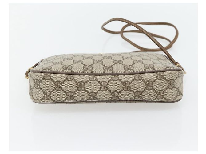 Borsa a Spalla GUCCI GG Supreme PVC Beige Oro 97 02 068 Auth 182397 D'oro - vista 9