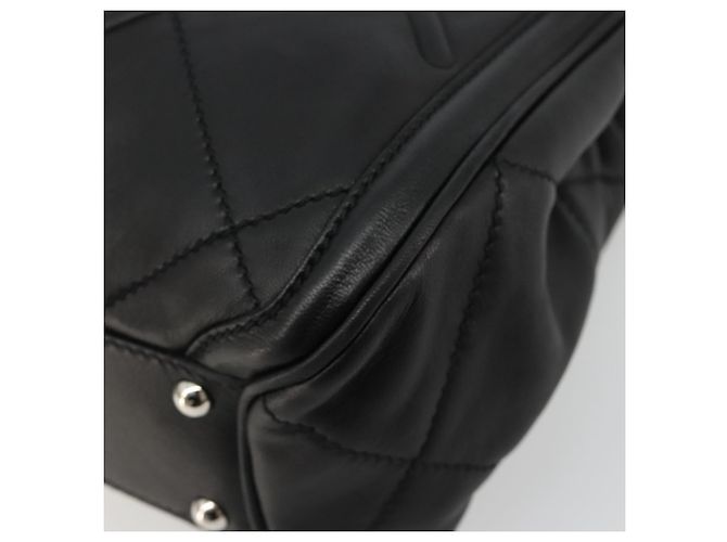 Borsa a mano Salvatore Ferragamo in pelle nera argento Auth 178908A Nero - vista 10
