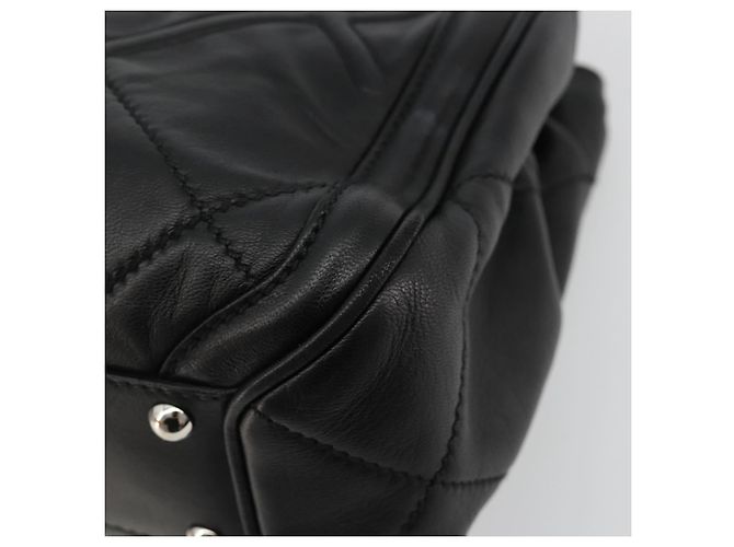 Borsa a mano Salvatore Ferragamo in pelle nera argento Auth 178908A Nero - vista 12