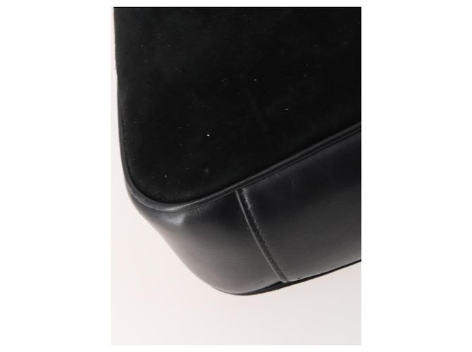 Borsa a Spalla GUCCI Bamboo Suede 2way Nero Oro 001 2404 1638 0 Auth 180224 D'oro - vista 13