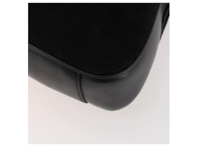 Borsa a Spalla GUCCI Bamboo Suede 2way Nero Oro 001 2404 1638 0 Auth 180224 D'oro - vista 14