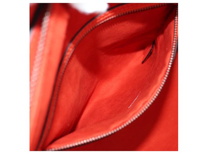 Céline CELINE Luggage Mini Shopper Handtasche Leder Orange Silber Authentisch 181473SAM - Ansicht 24