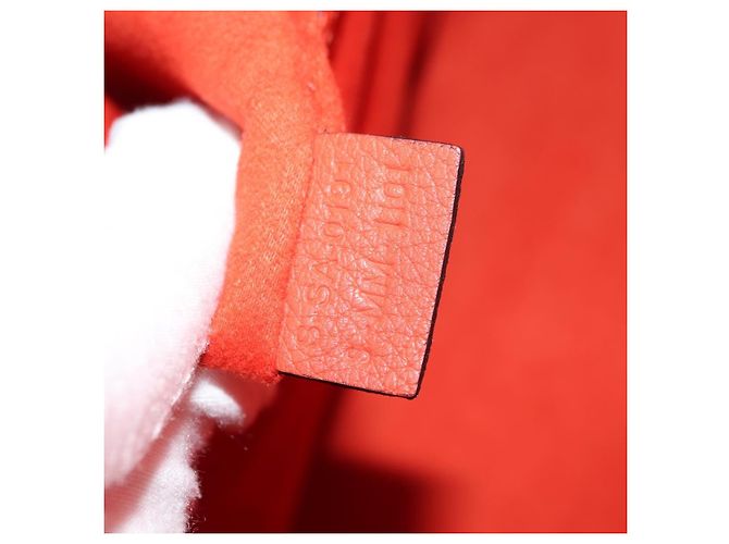Céline CELINE Luggage Mini Shopper Handtasche Leder Orange Silber Authentisch 181473SAM - Ansicht 25