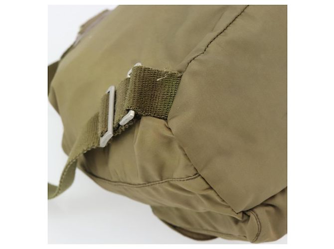 Rucksack PRADA Nylon Khaki Silver Auth 171259 Silber - Ansicht 15