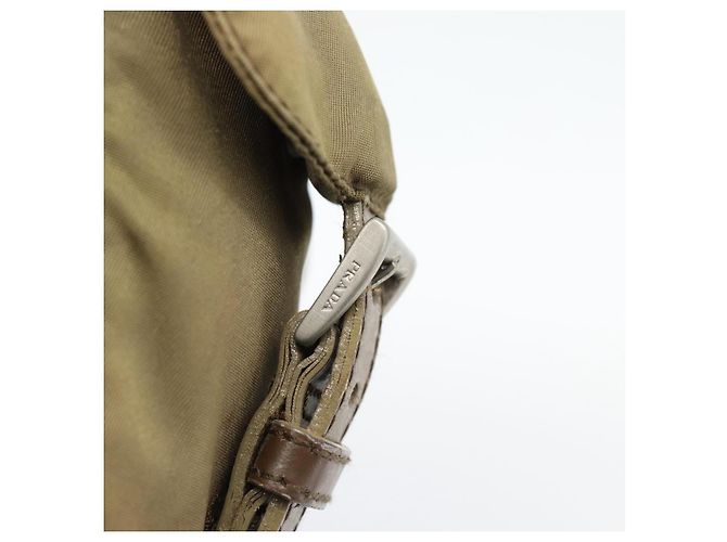 Rucksack PRADA Nylon Khaki Silver Auth 171259 Silber - Ansicht 16