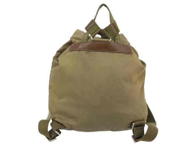 Rucksack PRADA Nylon Khaki Silver Auth 171259 Silber - Ansicht 3