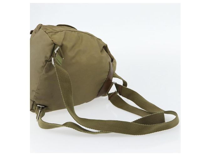 Rucksack PRADA Nylon Khaki Silver Auth 171259 Silber - Ansicht 9