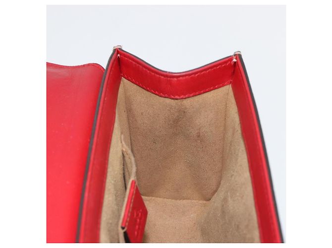 Borsa a tracolla GUCCI GG Supreme PVC Rosso Oro 409487 Auth ka4469 D'oro - vista 20