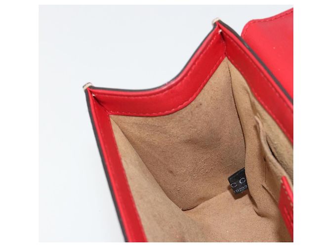 Borsa a tracolla GUCCI GG Supreme PVC Rosso Oro 409487 Auth ka4469 D'oro - vista 21