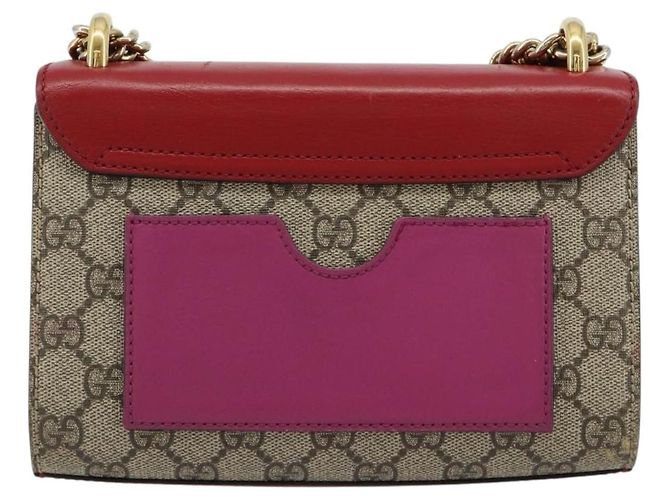 Borsa a tracolla GUCCI GG Supreme PVC Rosso Oro 409487 Auth ka4469 D'oro - vista 3