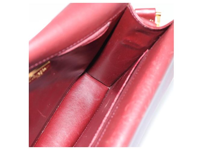 Borsa a Spalla CARTIER Must Line Pelle Bordeaux Oro Auth BA13274 D'oro Bordò - vista 18