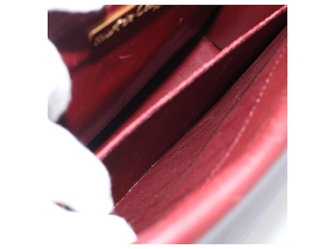 Borsa a Spalla CARTIER Must Line Pelle Bordeaux Oro Auth BA13274 D'oro Bordò - vista 22
