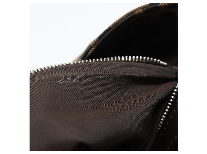 FENDI Zucca Canvas Mamma Baguette Shoulder Bag Black Brown Auth 178872SAM Marrone Nero - vista 21