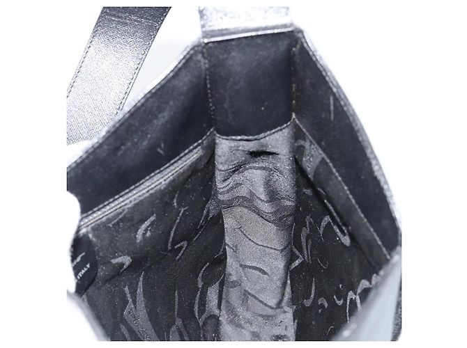 Borsa a tracolla Salvatore Ferragamo Gancini in pelle nera argento Auth BA12954 Nero - vista 17