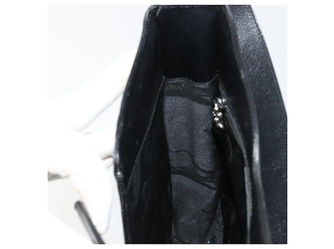 Borsa a tracolla Salvatore Ferragamo Gancini in pelle nera argento Auth BA12954 Nero - vista 18
