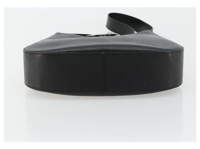 Borsa a tracolla Salvatore Ferragamo Gancini in pelle nera argento Auth BA12954 Nero - vista 9