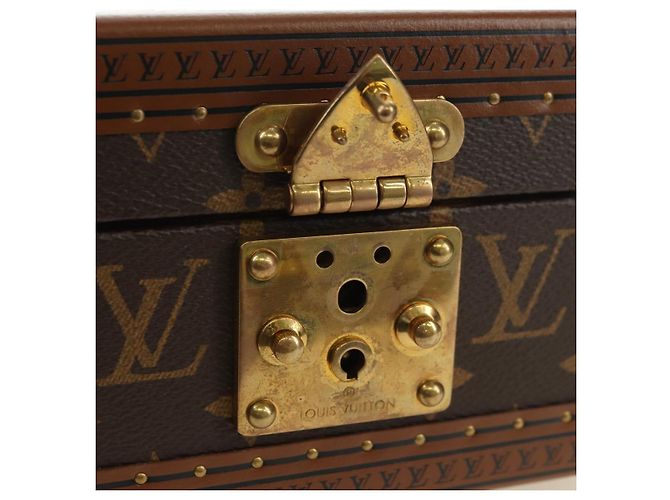 LOUIS VUITTON Monogram Coffretrezor 20 Jewelry Box Marron LV Auth 181425SM Monogramme - vue 13