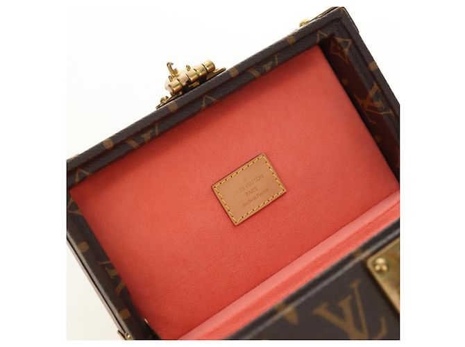 LOUIS VUITTON Monogram Coffretrezor 20 Jewelry Box Marron LV Auth 181425SM Monogramme - vue 16