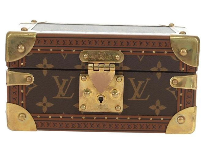 LOUIS VUITTON Monogram Coffretrezor 20 Jewelry Box Marron LV Auth 181425SM Monogramme - vue 2