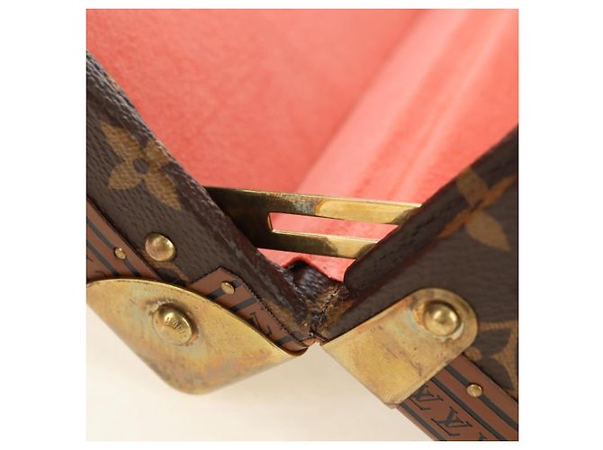 LOUIS VUITTON Monogram Coffretrezor 20 Jewelry Box Marron LV Auth 181425SM Monogramme - vue 22