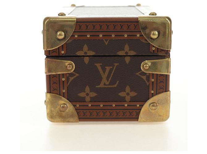 LOUIS VUITTON Monogram Coffretrezor 20 Jewelry Box Marron LV Auth 181425SM Monogramme - vue 4