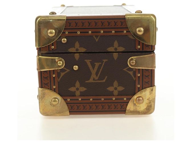 LOUIS VUITTON Monogram Coffretrezor 20 Jewelry Box Marron LV Auth 181425SM Monogramme - vue 5