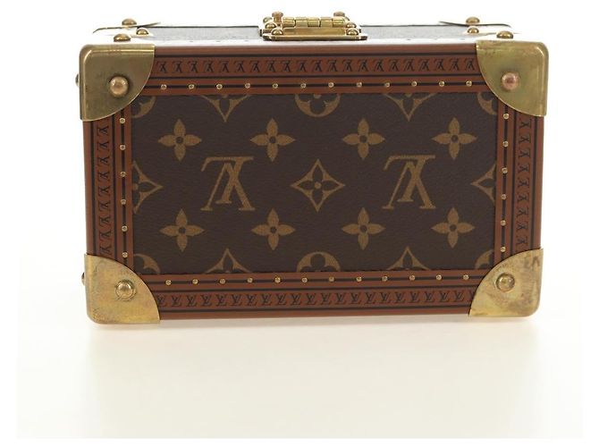 LOUIS VUITTON Monogram Coffretrezor 20 Jewelry Box Marron LV Auth 181425SM Monogramme - vue 6