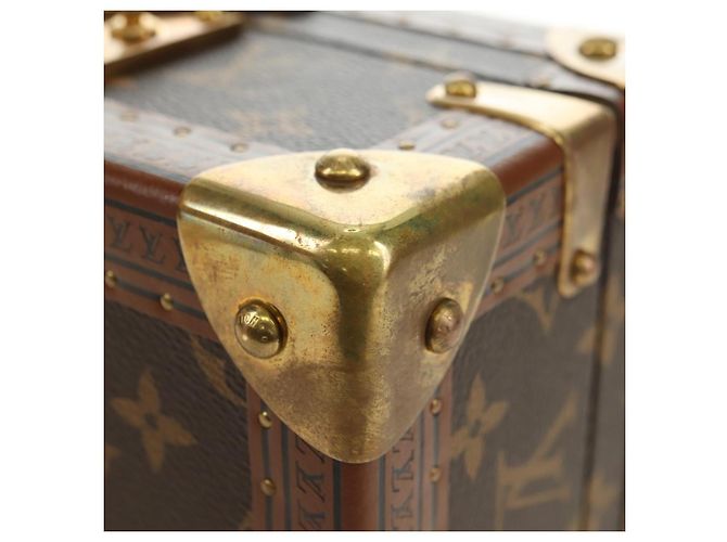 LOUIS VUITTON Monogram Coffretrezor 20 Jewelry Box Marron LV Auth 181425SM Monogramme - vue 9