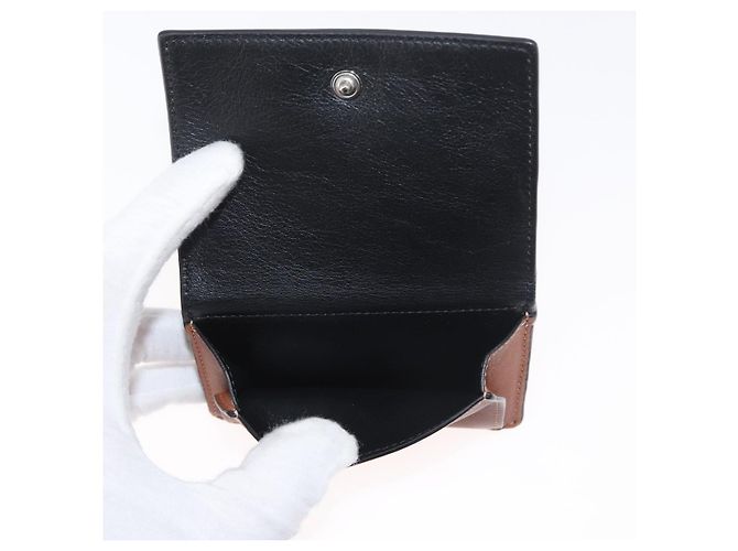 Portafoglio compatto LOEWE Studio Ghibli Collaboration in pelle marrone Auth 182792SM Argento - vista 10