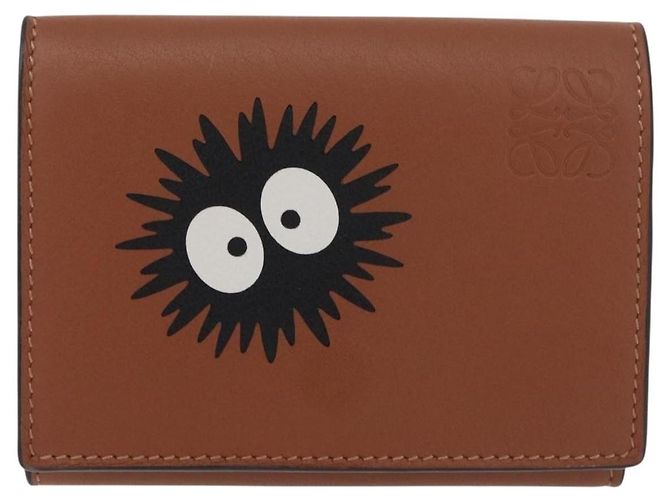 Portafoglio compatto LOEWE Studio Ghibli Collaboration in pelle marrone Auth 182792SM Argento - vista 13