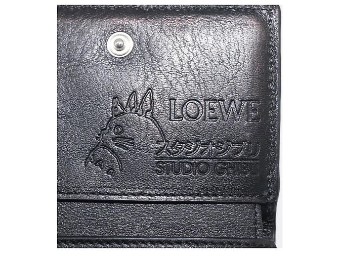 Portafoglio compatto LOEWE Studio Ghibli Collaboration in pelle marrone Auth 182792SM Argento - vista 19