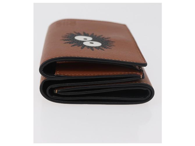Portafoglio compatto LOEWE Studio Ghibli Collaboration in pelle marrone Auth 182792SM Argento - vista 4