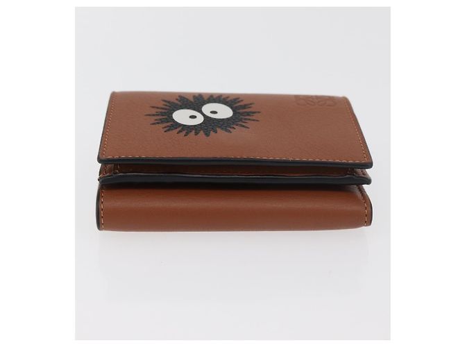 Portafoglio compatto LOEWE Studio Ghibli Collaboration in pelle marrone Auth 182792SM Argento - vista 6