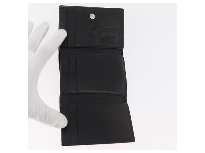 Portafoglio compatto LOEWE Studio Ghibli Collaboration in pelle marrone Auth 182792SM Argento - vista 8