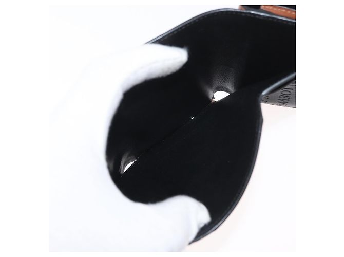 Portafoglio compatto LOEWE Studio Ghibli Collaboration in pelle marrone Auth 182792SM Argento - vista 9