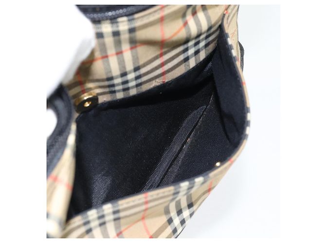 BURBERRY Nova Check Schultertasche Canvas Beige Gold Auth 182559 - Ansicht 21