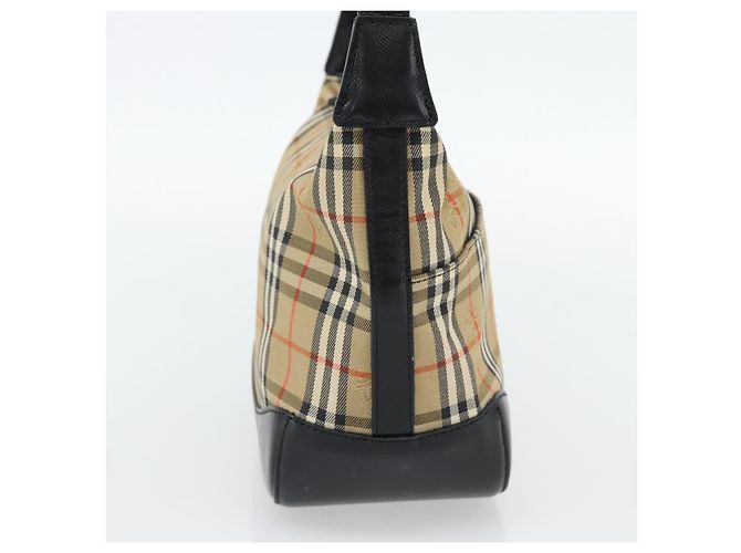 BURBERRY Nova Check Schultertasche Canvas Beige Gold Auth 182559 - Ansicht 5