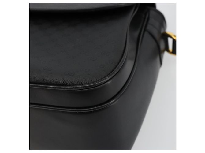 Borsa a Spalla GUCCI Micro GG Supreme PVC Nero Oro 001 256 1044 Auth 180209 D'oro - vista 10