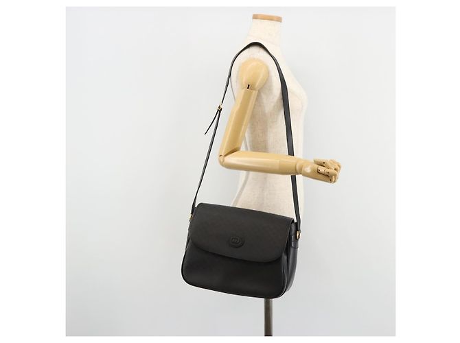 Borsa a Spalla GUCCI Micro GG Supreme PVC Nero Oro 001 256 1044 Auth 180209 D'oro - vista 24