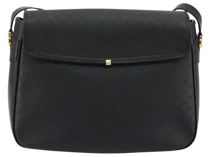 Borsa a Spalla GUCCI Micro GG Supreme PVC Nero Oro 001 256 1044 Auth 180209 D'oro - vista 3