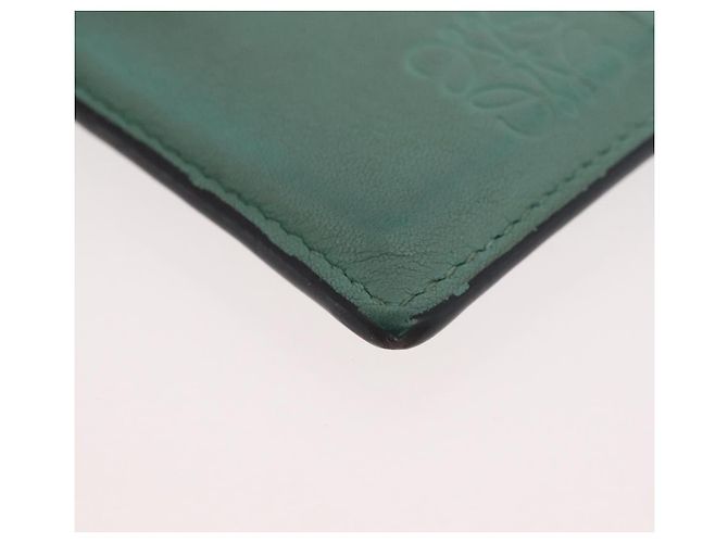 LOEWE Studio Ghibli Susuwatari Spirited Away Tarjetero de cuero Auth 167363M Verde - vista 14