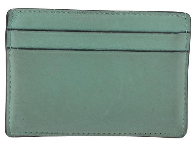 LOEWE Studio Ghibli Susuwatari Spirited Away Tarjetero de cuero Auth 167363M Verde - vista 2