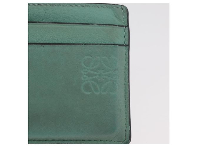 LOEWE Studio Ghibli Susuwatari Spirited Away Tarjetero de cuero Auth 167363M Verde - vista 8