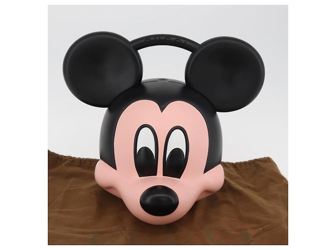 Borsa GUCCI Mickey's 90th Anniversary in plastica Nera Autentica 181907SM Nero - vista 22