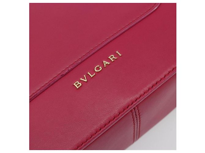 Bulgari Borsa a Spalla con Catena BVLGARI in Pelle Pink Gold Auth BA13069A Rosa D'oro - vista 14