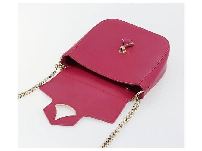 Bulgari Borsa a Spalla con Catena BVLGARI in Pelle Pink Gold Auth BA13069A Rosa D'oro - vista 16