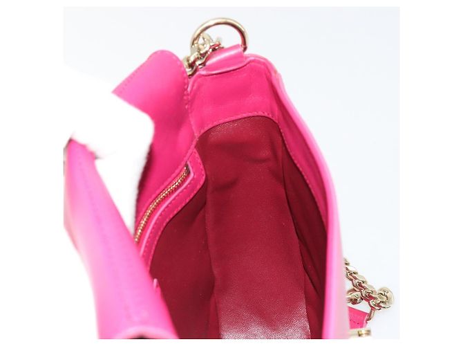 Bulgari Borsa a Spalla con Catena BVLGARI in Pelle Pink Gold Auth BA13069A Rosa D'oro - vista 19