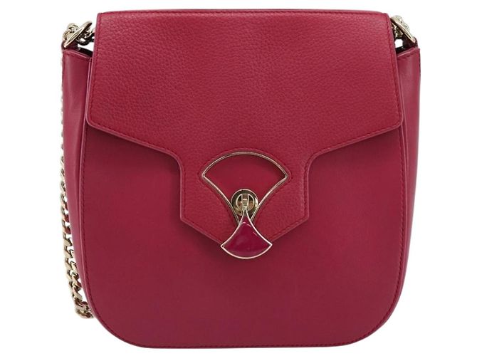Bulgari Borsa a Spalla con Catena BVLGARI in Pelle Pink Gold Auth BA13069A Rosa D'oro - vista 2