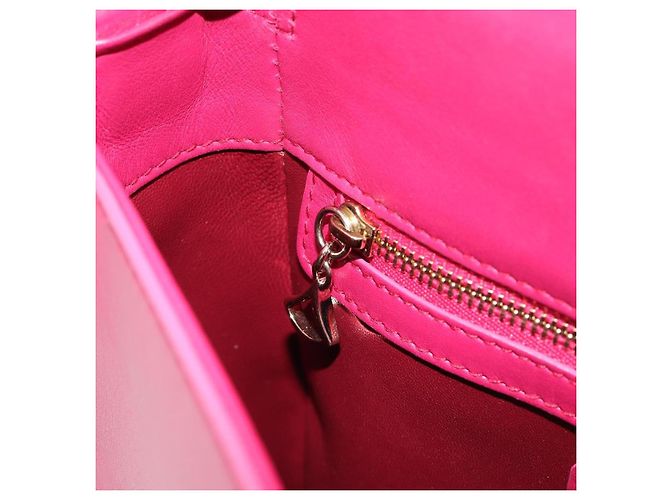 Bulgari Borsa a Spalla con Catena BVLGARI in Pelle Pink Gold Auth BA13069A Rosa D'oro - vista 21